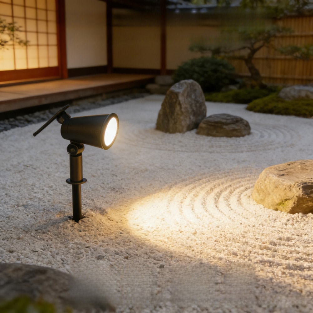 Solar LED Landscape Spotlight Waterproof Adjustable Brightness Outdoor Garden Lights 3