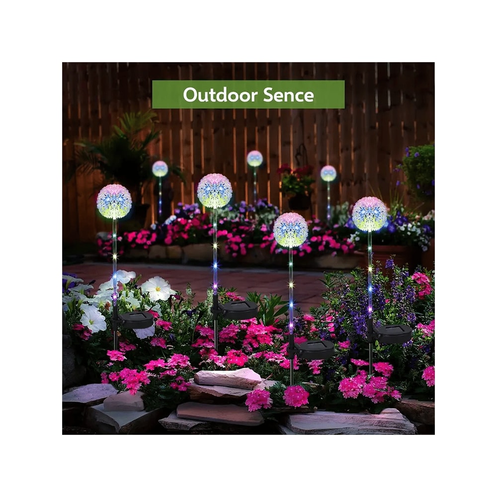 Solar LED Dandelion Outdoor Ground Mounted Light Perfect For Courtyards Gardens And Landscape Decor 1