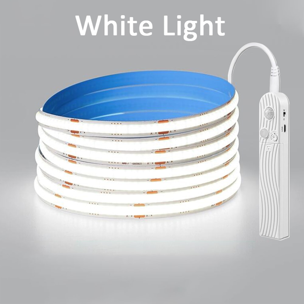 Motion Sensor LED Strip Lights Battery Powered, LEDs/m for Stairways, Bedrooms & Closets