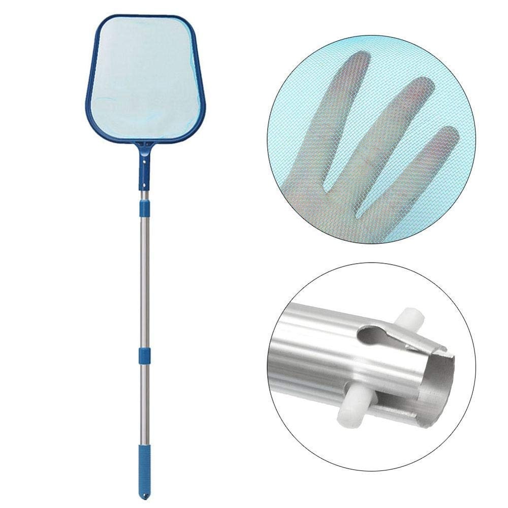 Professional Swimming Pool Leaf Rake with Deep Bag & Skimmer Net Efficient Pool Cleaning Solution