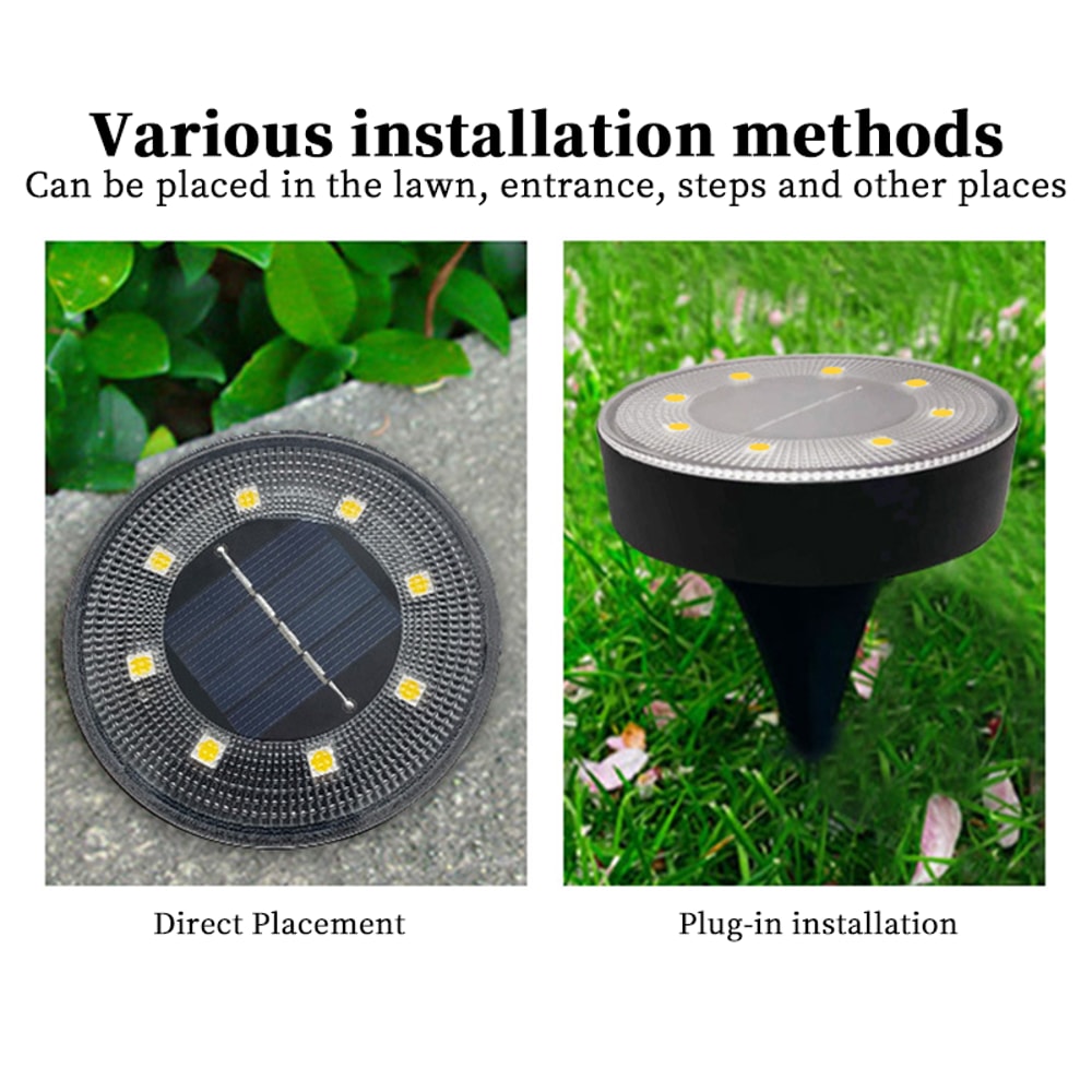 LED Outdoor Solar Pathway Lights Waterproof Solar Garden Deck Lights for Yard, Driveway, Lawn, and Patio Decoration