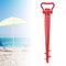 Red Beach Umbrella Anchor Screw Outdoor Garden Stand For Grass And Terraces 4