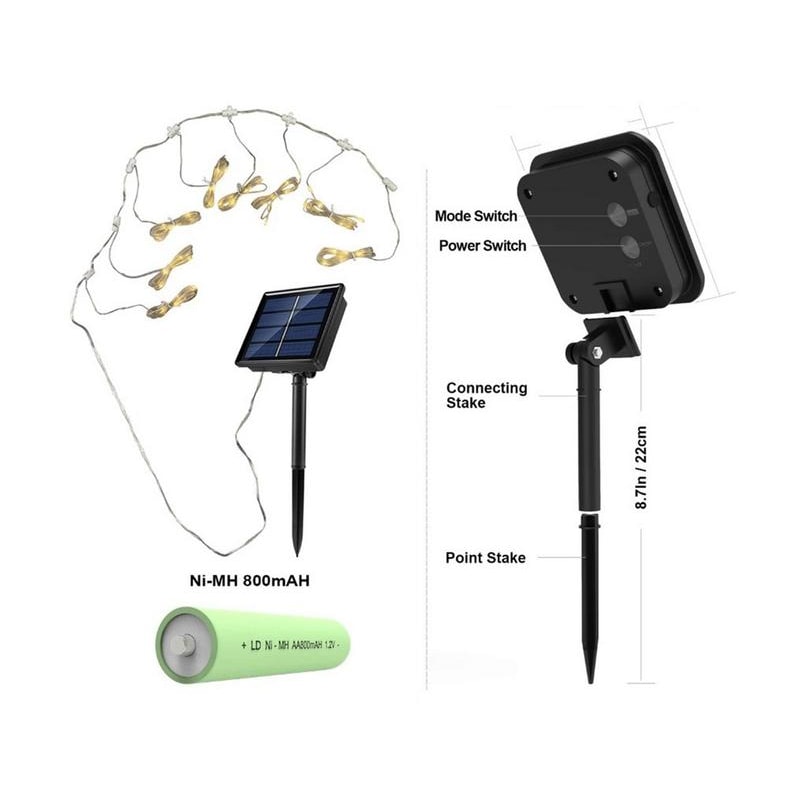 Solar LED Lighted Cantilever Patio Umbrella Brightness Modes Outdoor Hanging Umbrella 3