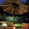Solar LED Lighted Cantilever Patio Umbrella Brightness Modes Outdoor Hanging Umbrella 1