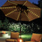 Solar LED Lighted Cantilever Patio Umbrella Brightness Modes Outdoor Hanging Umbrella 1