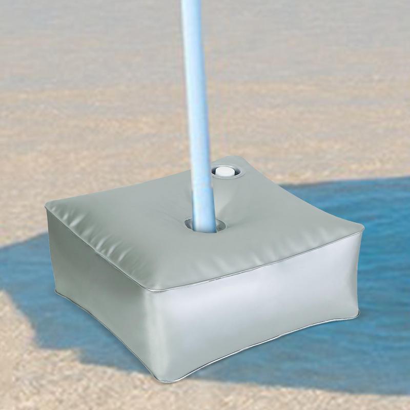 Beach Umbrella Stand Base Weight Water Bag Capacity, Thickened Silver Design for Cantilever Umbrella Support