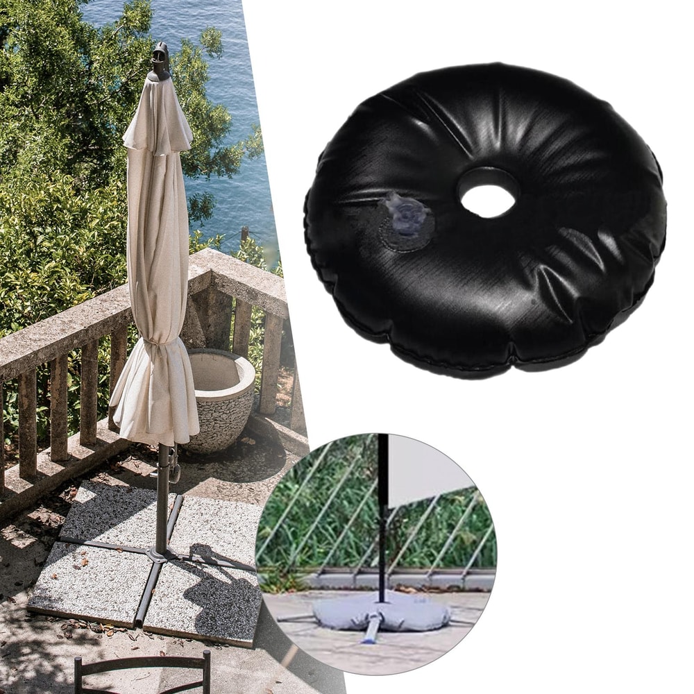 Round Water Weight Bag Umbrella Stand Holder for Beach & Patio Poles