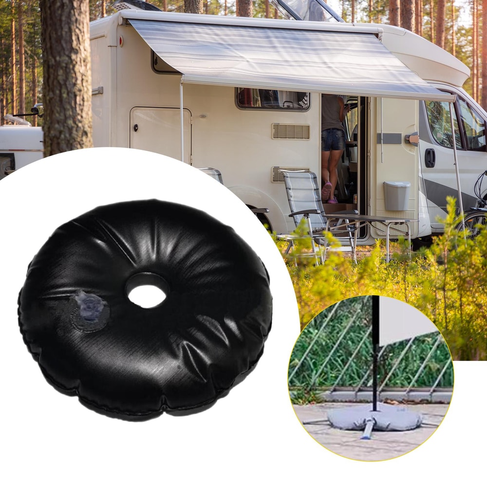 Round Water Weight Bag Umbrella Stand Holder for Beach & Patio Poles