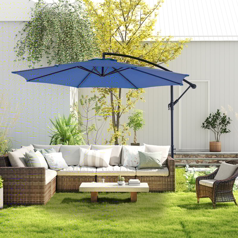 Outdoor Cantilever Umbrella with Easy Tilt Adjustment & UV Protection