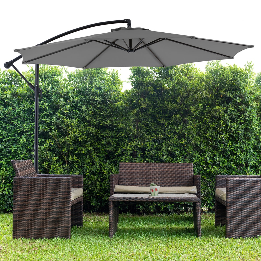 Outdoor Cantilever Umbrella with Easy Tilt Adjustment & UV Protection
