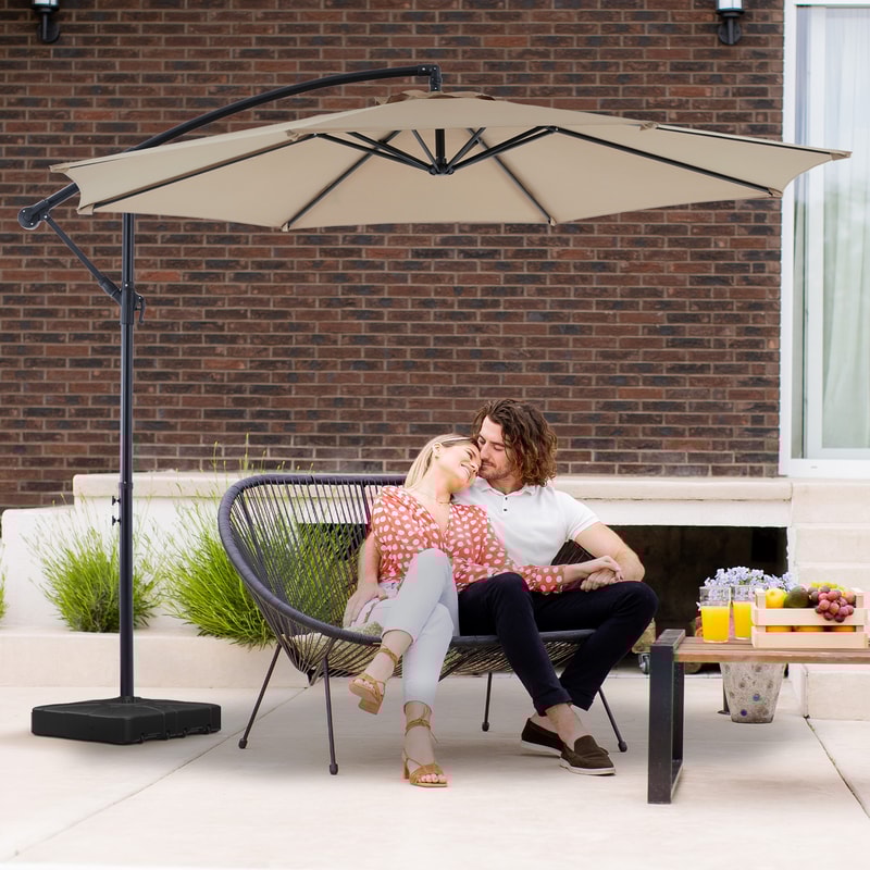 Outdoor Cantilever Umbrella with Easy Tilt Adjustment & UV Protection
