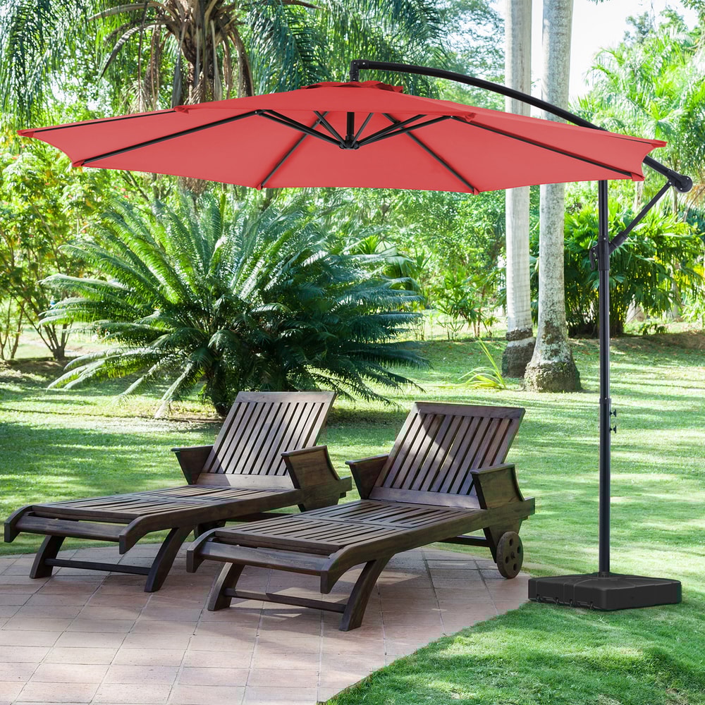 Outdoor Cantilever Umbrella with Easy Tilt Adjustment & UV Protection