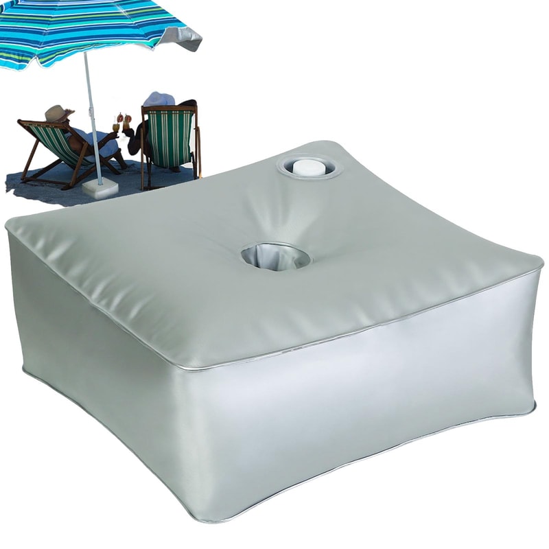 Heavy Duty Umbrella Base Weight Water Bag For Patio Umbrellas Large Capacity Thickened Silver Desig 0