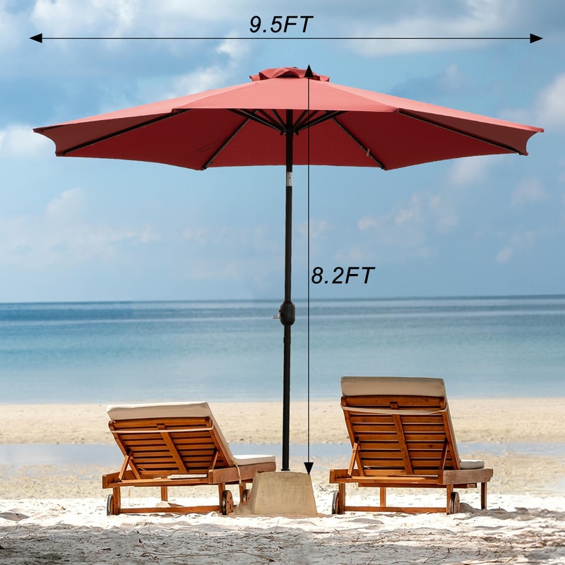 Solar Patio Umbrella With LED Lights UVResistant Outdoor Table Umbrella With Tilt Crank For Backya 7