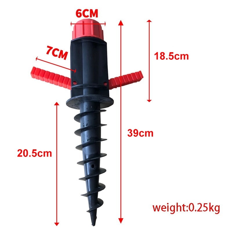 Heavy Duty Beach Umbrella Sand Anchor Spiral Auger Stand for Outdoor Camping, Patio, Lawn, and Garden Use