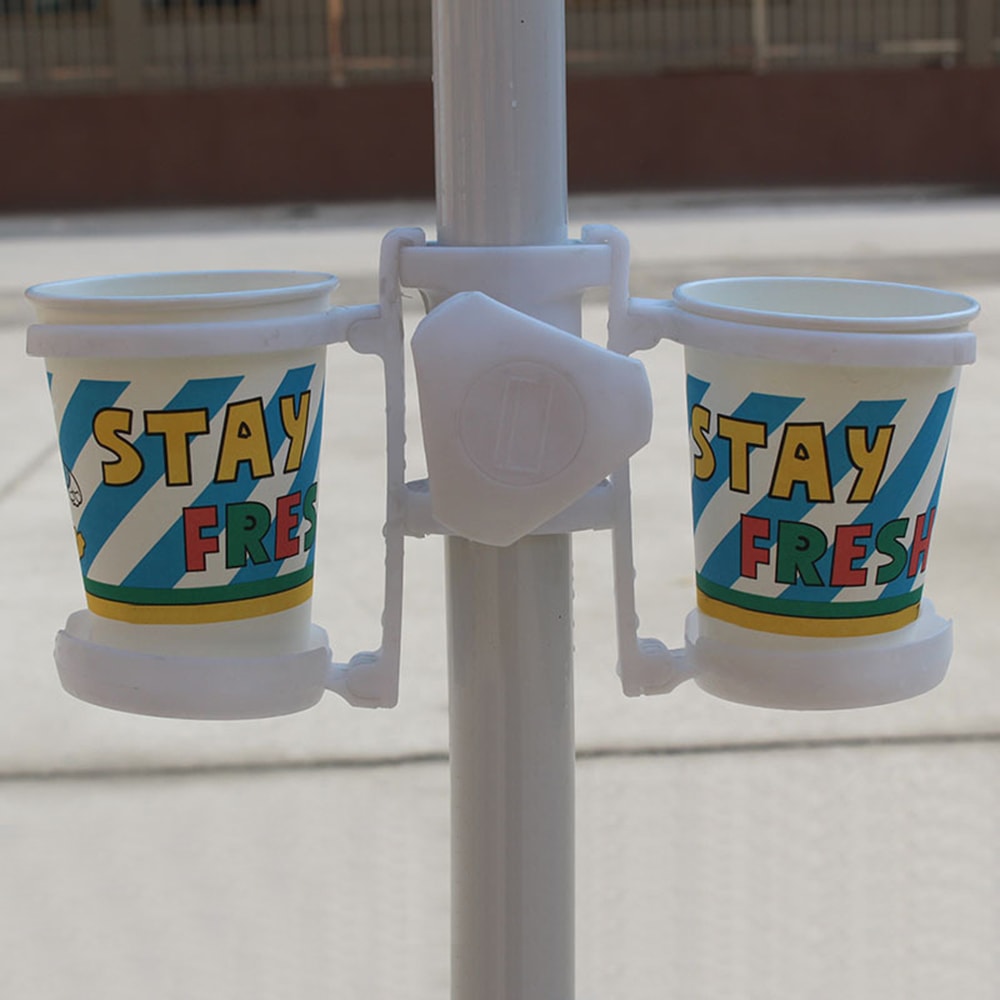 Foldable Drink Bottle Stand Portable Metal Cup Holder For Beach Umbrellas Outdoor Use 3
