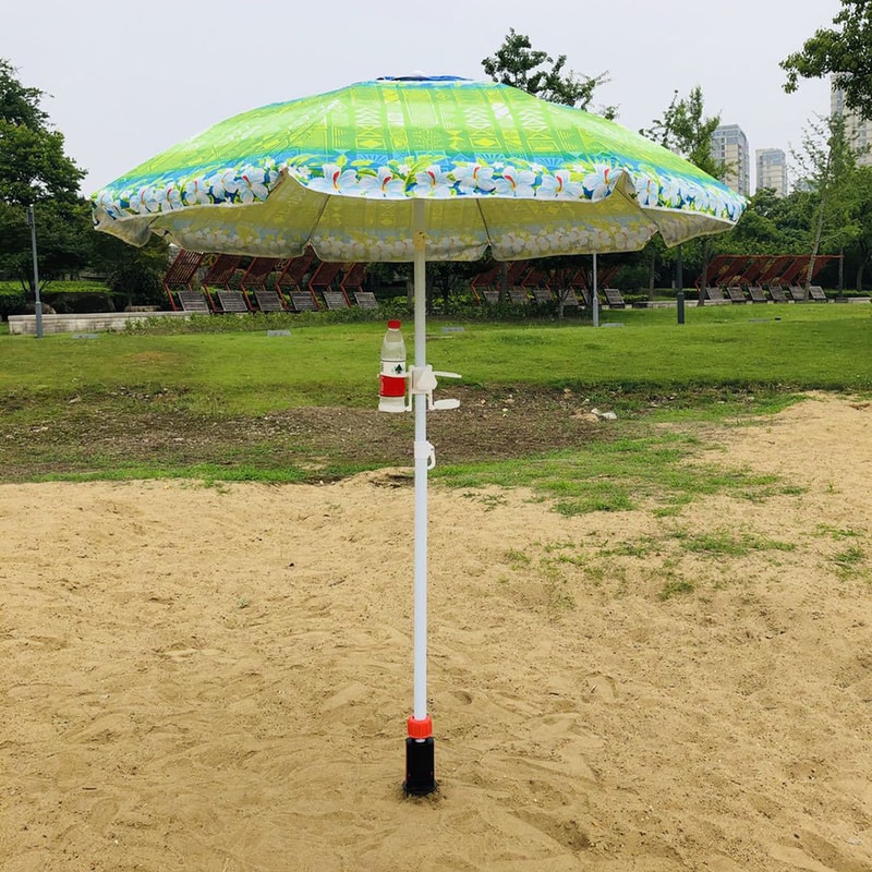 Foldable Drink Bottle Stand Portable Metal Cup Holder For Beach Umbrellas Outdoor Use 5