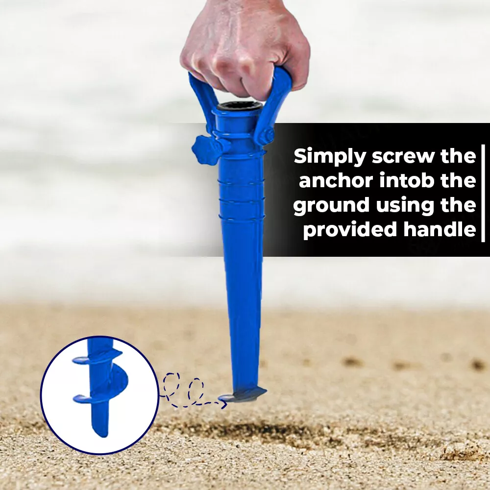Adjustable Umbrella Base for Patio and Beach Heavy Duty Sand Ground Fixation Tool