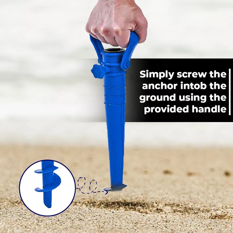 Adjustable Umbrella Base for Patio and Beach Heavy Duty Sand Ground Fixation Tool
