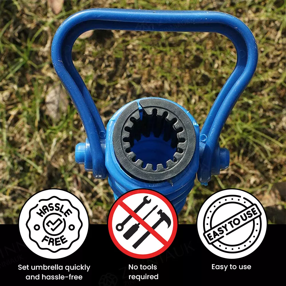 Adjustable Umbrella Base for Patio and Beach Heavy Duty Sand Ground Fixation Tool