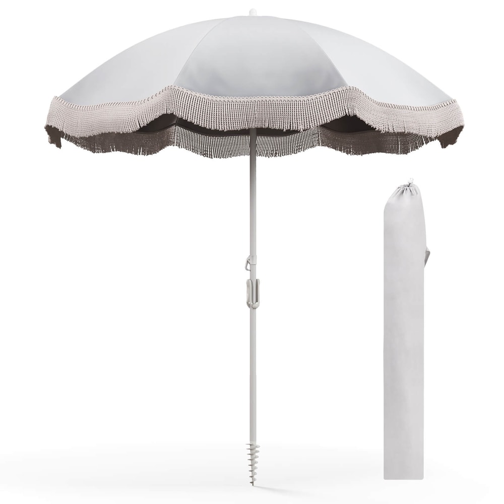 Outdoor Patio Umbrella with Carrying Bag & Push Button Tilt for Garden & Balcony