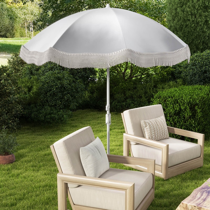 Outdoor Patio Umbrella with Carrying Bag & Push Button Tilt for Garden & Balcony