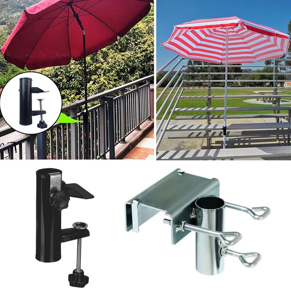 Heavy Duty Umbrella Stand For Table Beach And Courtyard Metal Parasol Holder Clamp 1