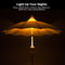 Outdoor Patio Umbrella with Lights Rotating Market Umbrella with Petal Canopy Design