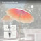 Outdoor Patio Umbrella with Lights Rotating Market Umbrella with Petal Canopy Design