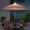 Outdoor Patio Umbrella with Lights Rotating Market Umbrella with Petal Canopy Design