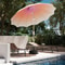 Outdoor Patio Umbrella with Lights Rotating Market Umbrella with Petal Canopy Design