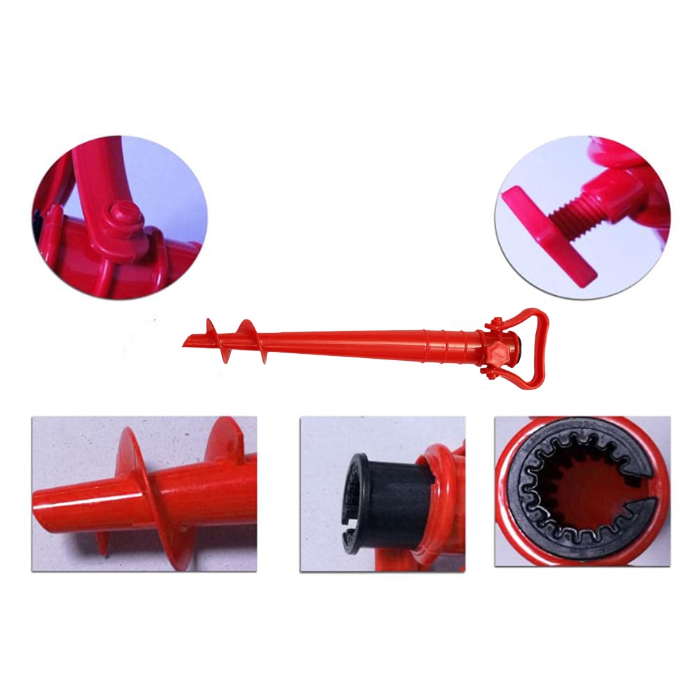 Beach Umbrella Anchor Spiral Screws Secure Your Umbrella with Ease on Sand, Grass, and Terraces