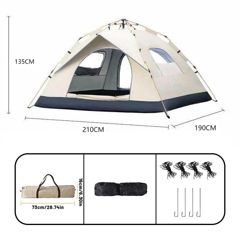 Automatic QuickOpening Tent For People Rainproof SunshineProof Outdoor Shelter 5