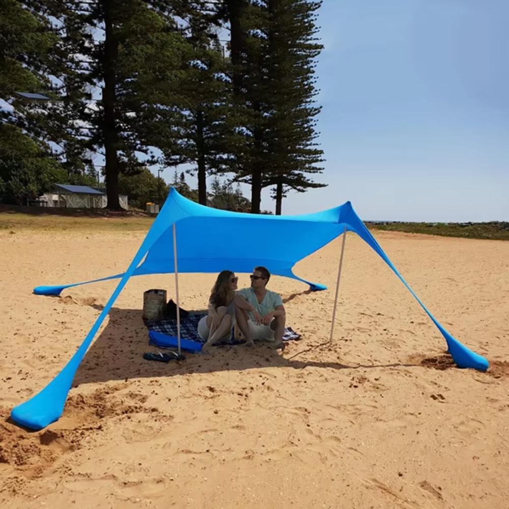 Portable Beach Tent Sun Protection & Windproof Awning for Camping & Picnic