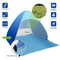 Quick Automatic Beach Tent Sun Shelter Portable Beach Canopy for Camping & Fishing
