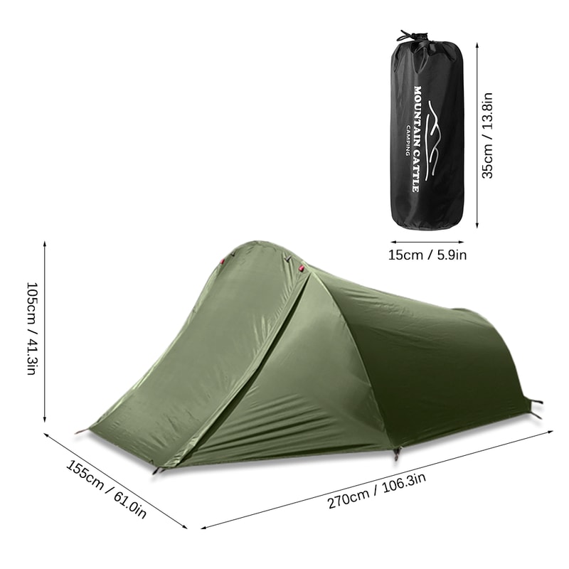 Waterproof Camping Tent Durable Outdoor Shelter for Hiking, Biking, and Beach Adventures