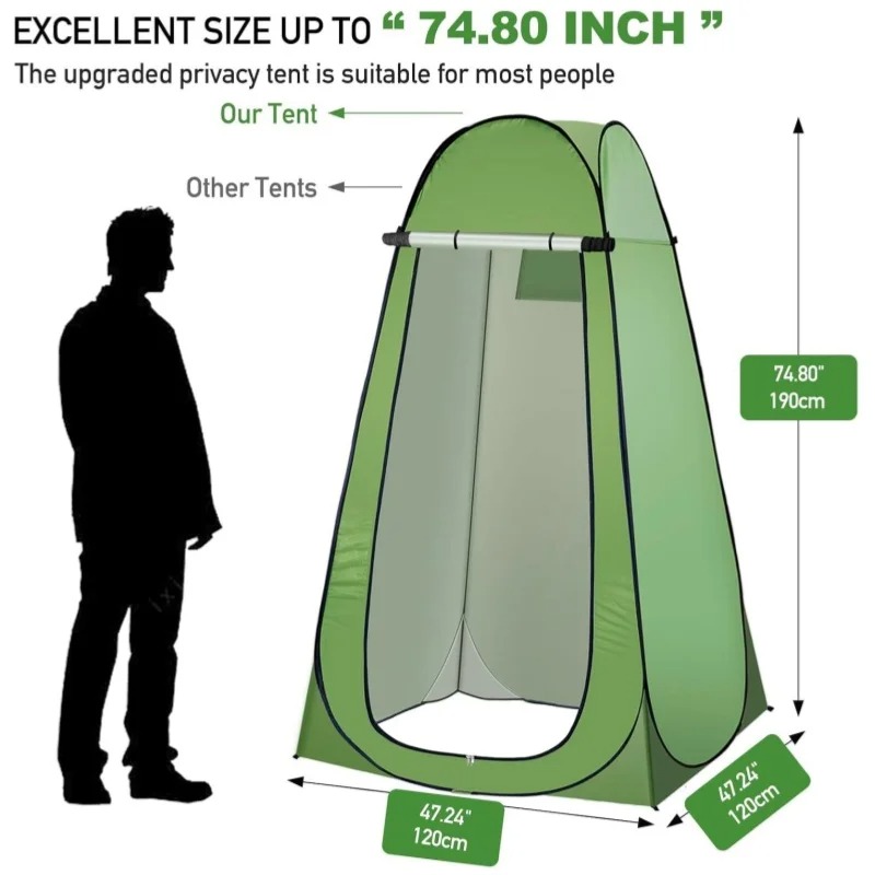 Portable Pop Up Privacy Tent For Outdoor Shower And Toilet Quick Setup Lightweight Foldable With Ca 3
