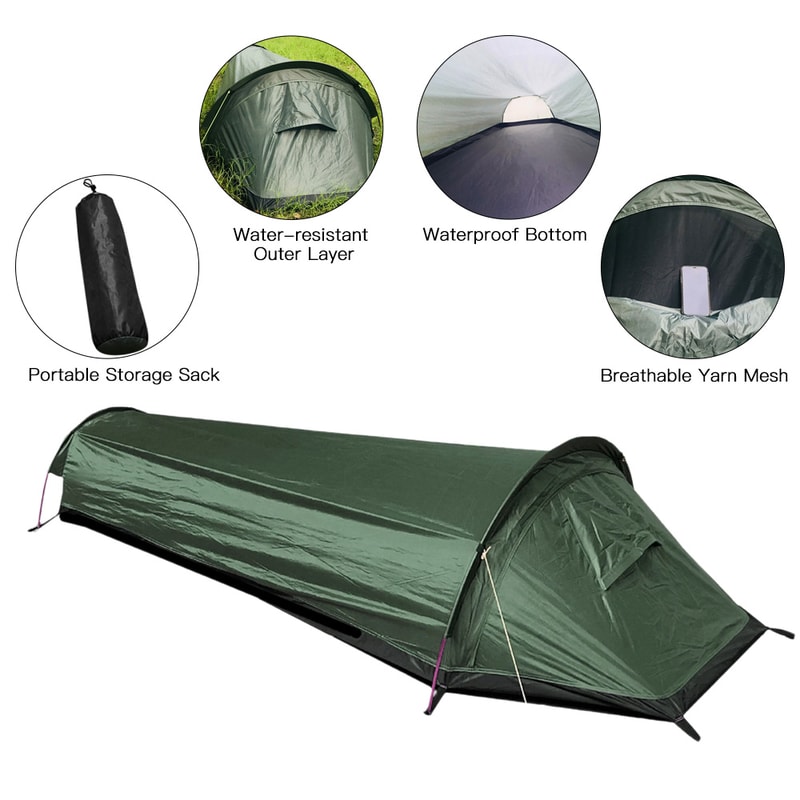 Waterproof Single Person Backpacking Tent Lightweight Outdoor Hiking & Camping Tent for All-Season Adventures