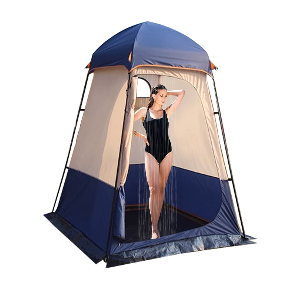Portable Outdoor Privacy Shower Tent Double-Layer Sun Shelter for Camping, Hiking, Fishing, and More