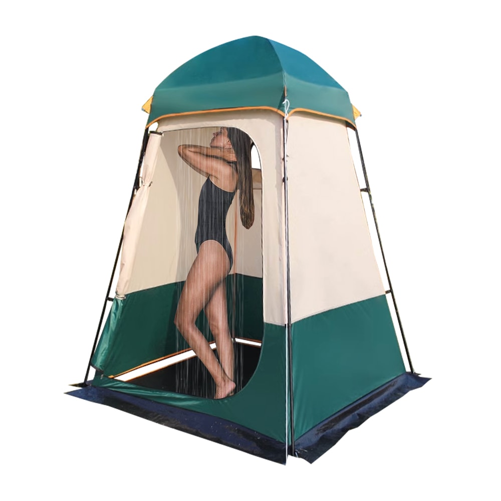 Portable Outdoor Privacy Shower Tent Double-Layer Sun Shelter for Camping, Hiking, Fishing, and More