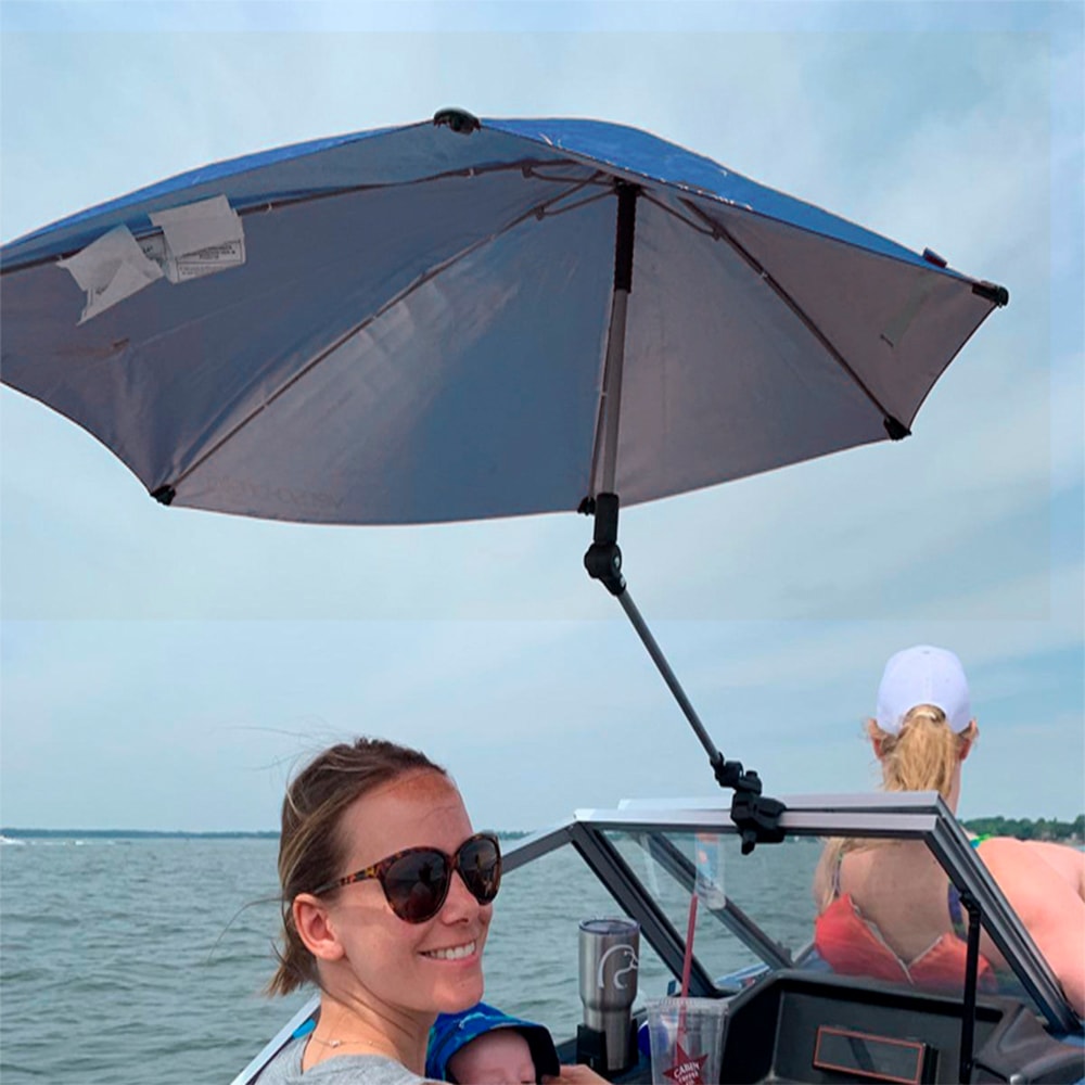 Adjustable Clamp-on Umbrella for Beach Chair, Stroller, & Wheelchair Multi-functional Shade Solution