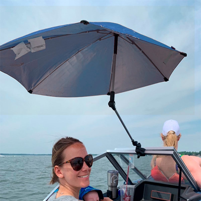 Adjustable Clamp-on Umbrella for Beach Chair, Stroller, & Wheelchair Multi-functional Shade Solution