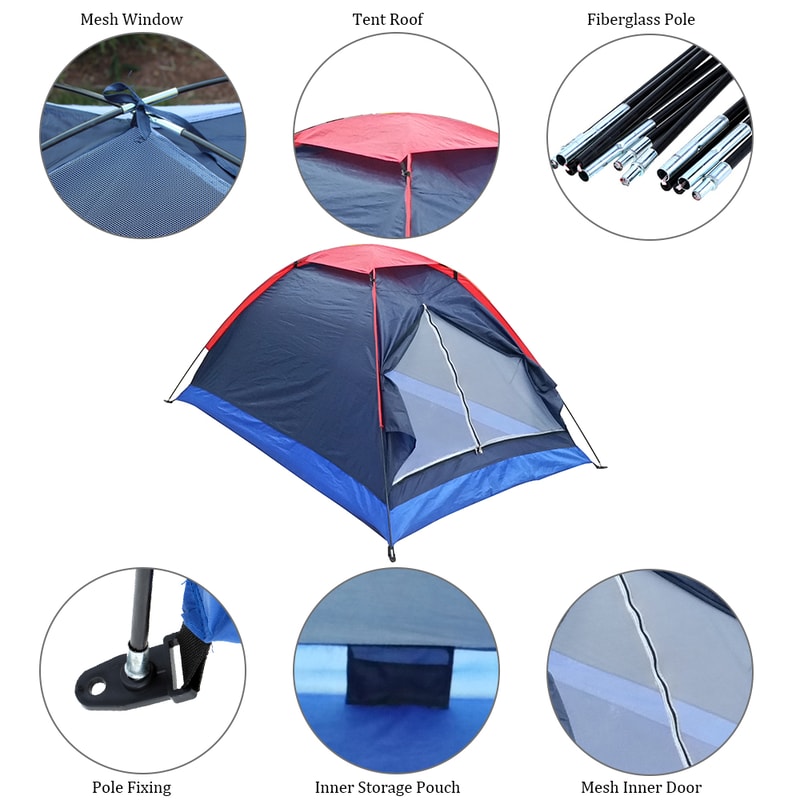 Outdoor Camping Tent for Seasons with Carry Bag Lightweight & Portable Travel Tent for Summer, Spring, and Autumn