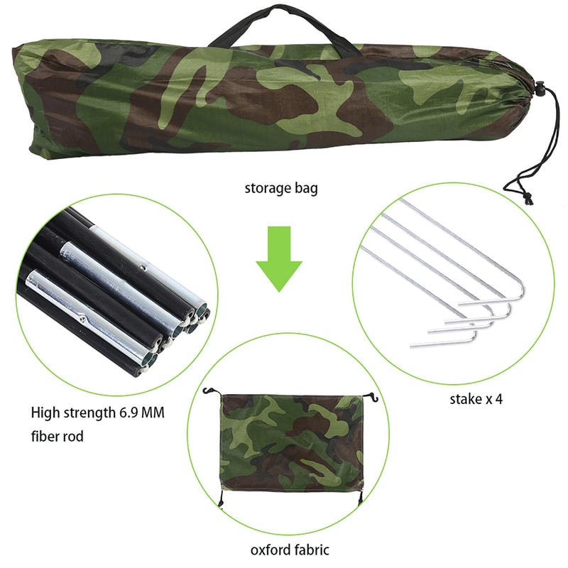 Outdoor Camouflage UV Protection Waterproof Tent for Solo Camping and Hiking
