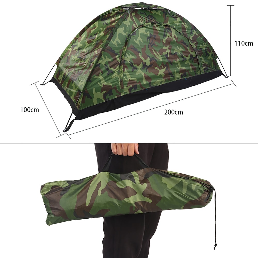 Outdoor Camouflage UV Protection Waterproof Tent for Solo Camping and Hiking