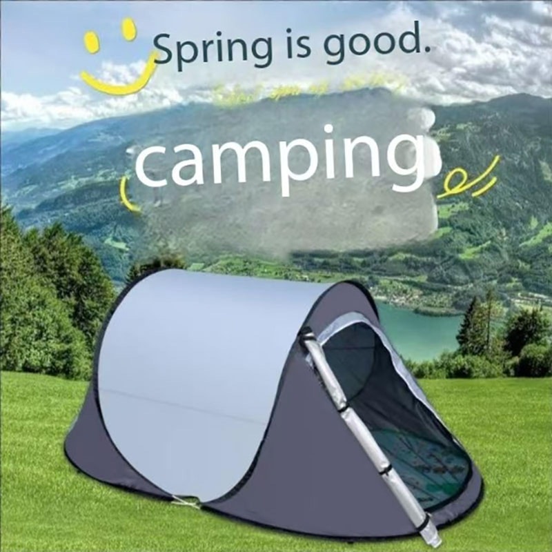 Automatic Open Camping Tent Windproof, Anti-Mosquito & Sunscreen Family Shelter