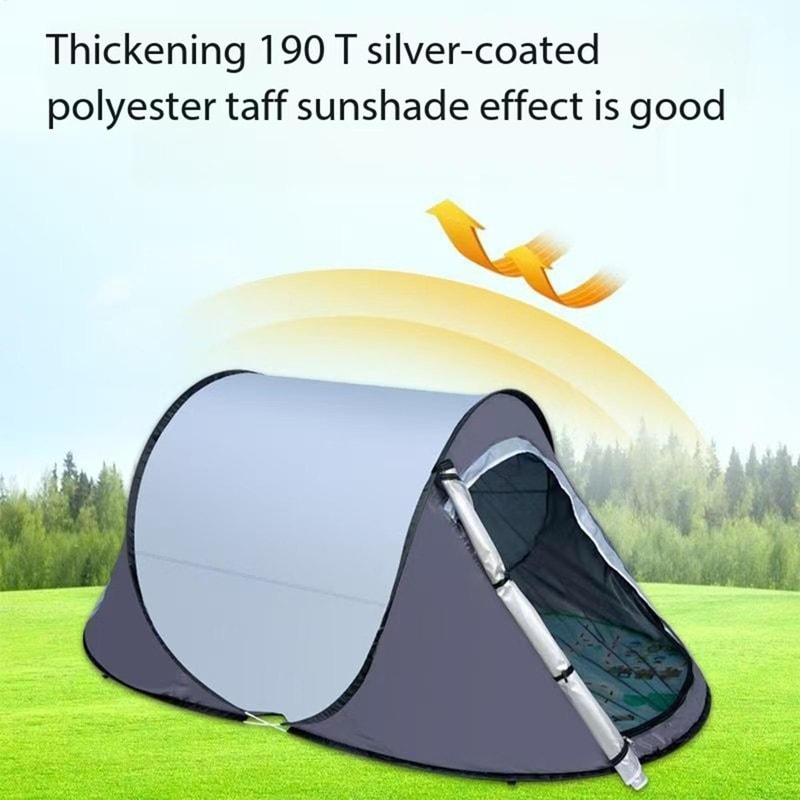 Automatic Open Camping Tent Windproof, Anti-Mosquito & Sunscreen Family Shelter