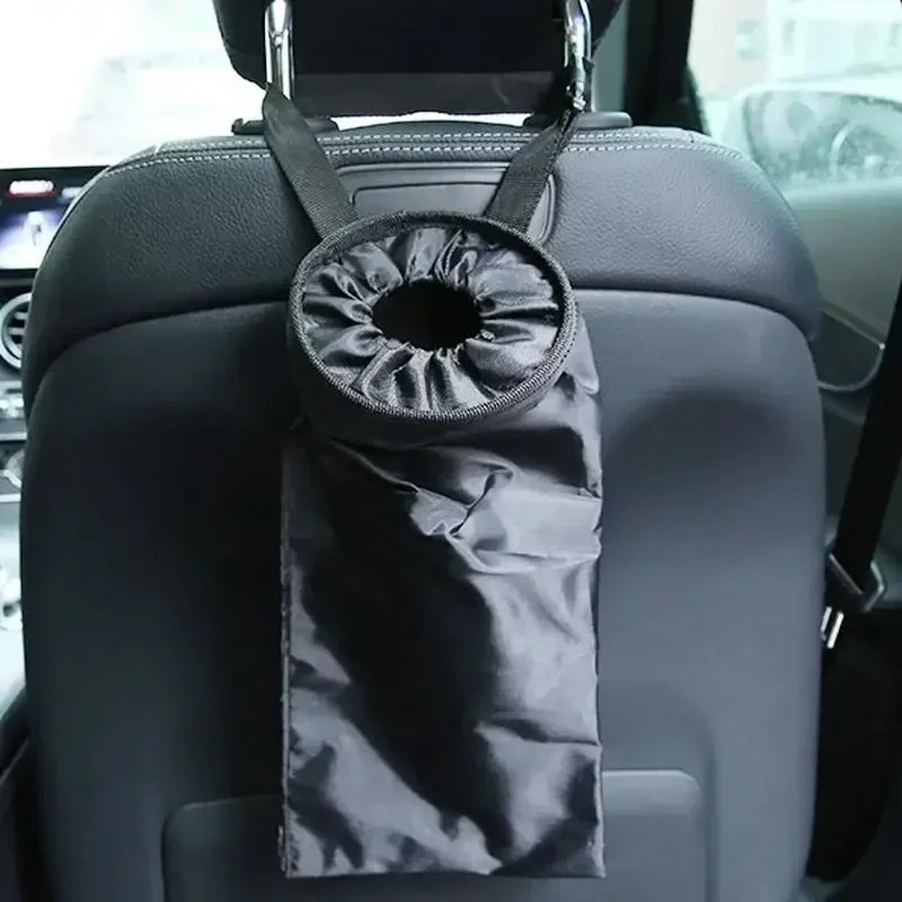 Universal Car Garbage Bag for Back Seat Headrest Litter Trash Can Organizer