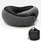 Memory Foam Travel Neck Pillow U-Shaped Snail Style Neck Support for Comfort & Relaxation, Adjustable, Soft & Portable