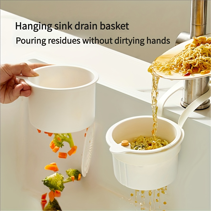 Hanging Sink Basket Organizer SpaceSaving Drain Filter For Kitchen Bathroom 1